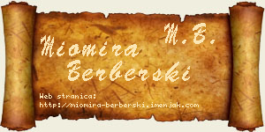 Miomira Berberski vizit kartica